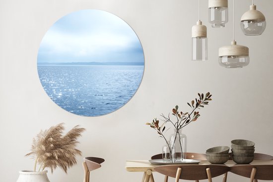 WallCircle - Wall Circle - Wall Circle Indoor - Été - Mer - Montagnes - 140x140 cm - Décoration murale - Peintures Ronds