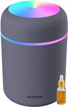 Adamant Humidifier Rainbow 300 ML - Aroma Diffuser - Luchtbevochtiger - Aromatherapie - Vernevelaar - Bevochtiger - Zwart