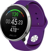Siliconen Smartwatch bandje - Geschikt voor  Polar Unite sport band - paars - Strap-it Horlogeband / Polsband / Armband