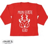 Mijn Eerste Kerst Eland Hertje Rood * Baby Tshirt * Eerste Kerstcadeau * Kraam Cadeau * Geboorte Cadeau * Snoes * First Christmas Shirt Baby