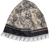 Jessidress® Sjaal Luxe Sjaals Elegante Dames Wintersjaal Omslagdoek 185 x 65 cm - Zwart