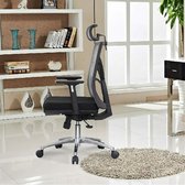 Gaming Chair-met voetensteun Executive Chair-Ergonomie Home Office Furniture-Ademend kussen Lace