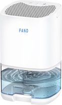 FAND Luchtontvochtiger - Ontvochtigd 350ML Per Dag - 2-in-1 Luchtreiniger Dehumidifier - Stil - Slaapkamer / Badkamer / Huis - Coloured LED - Wit