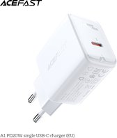 ACEFAST USB-C stroomadapter met Power Delivery 3.0 en Quick Charge 3.0 - 20W