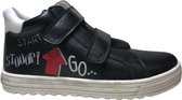naturino mt 40 hoge lederen 2 velcro's sneakers Kelp High zwart wit