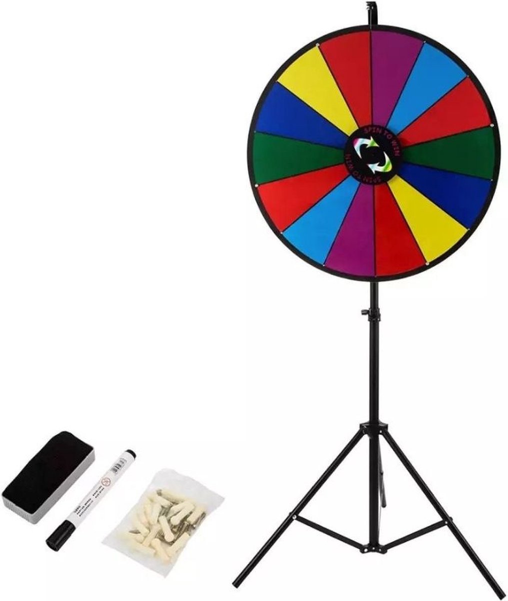 Roue de la Fortune Hoobi® Avec trépied roue qui tourne 14 sujets à décrire