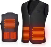 Vitafa Verwarmde bodywarmer - Verwarmd Vest - Verwarmde Kleding - Heated vest - Body Warmer - Verwarmd Jasje - USB oplaadbaar - Zwart XL