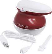MARTA MT-2233 - Ontpluizer - 3W - Oplaadbaar - USB kabel op te laden - 60 min draaitijd - rood (red garnet)