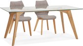 Alterego Glazen design eettafel 'SALTO' - 180x90 cm