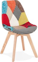 Alterego Designstoel 'PATCHY' in stof met patchworkstijl