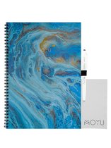 MOYU Ringband A4 - Hardcover - Beyond Blue - Uitwisbaar Notitieboek - Duurzaam Steenpapier