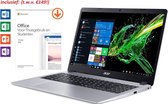 Acer Aspire 5 Slim - 15 inch laptop - Ryzen 3 / 4 GB RAM / 512GB SSD / Tijdelijk met Gratis Office 2019 Home & Student t.w.v €149 (verloopt niet) &  BullGuard Antivirus t.w.v. €60 (1 jaar)