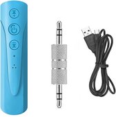 Auto Bluetooth Adapter - 2 in 1 Mini - Muziek en Handsfree Bellen - Blauw