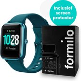 Formilo Smartwatch Dames - Smartwatch Heren - Inclusief Screen Protector - Groen