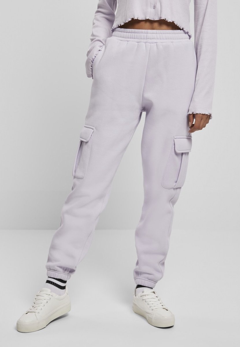 Urban Classics High Waist Cargo Dames joggingbroek 4XL Paars