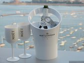 Moët & Chandon Ice Imperial Ice Bucket met 2 Glazen - Luxe Wijnkoeler / IJsemmer en Champagneglas 2x