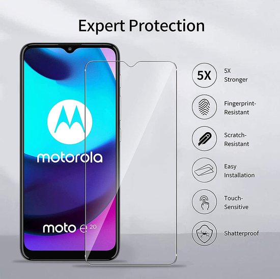Protection d'écran en verre trempé pour Motorola Moto E20.