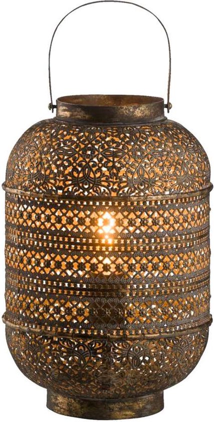 Leen Bakker Rabat - Tafellamp - 35xØ25 cm - Goudkleur | bol.com