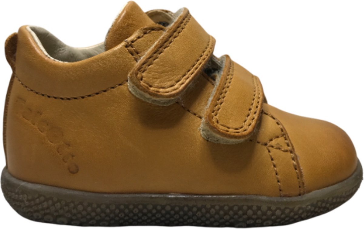 Falcotto Mt 18 velcro's lederen sneakers Anemone Okergeel