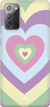 Samsung S21 Plus – Retro Heart Pastel - Samsung Transparant Case