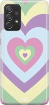 xoxo Wildhearts case voor Samsung A52 – Retro Heart Pastel - Samsung Transparant Case