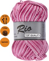Rio Multi roze - gemêleerd katoen garen - 5 bollen