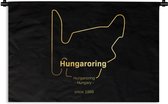 Wandkleed - Wanddoek - Hungaroring - F1 - Circuit - 150x100 cm - Wandtapijt - Cadeau voor man
