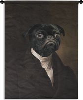 Wandkleed - Wanddoek - Schilderij - Hond - Oude meesters - 90x120 cm - Wandtapijt