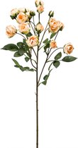 Emerald - Kunstbloem Roos mini 57cm licht peach - Kunstplanten voor binnen