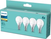 Philips LED E14 - 5.5W (40W) - Warm Wit Licht - Niet Dimbaar - 4 stuks