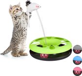 Relaxdays 1x kattenspeelgoed muis - cat toy - kattenspeeltje - speelgoed voor kat groen