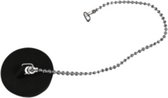 Afvoerstop - Gootsteen - Gootsteenstopper - 44mm - met RVS ketting 25 cm - 1 stuks