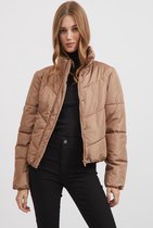 Vila Jas Vitate L/s High Neck  Padded Jacket 14072877 Portabella Dames Maat - 40
