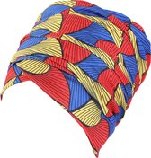 Hijab – Hoofddeksel – Islamitisch – Tulband – Muts – Sporthoofddoek - Hoofddoek - Blauw/Geel/Rood - Hoofdband - Headwrap - Afrikaanse print