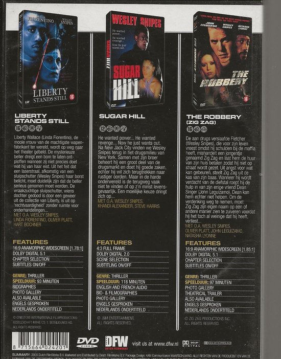 Wesley Snipes Collection (FR) (DVD), Wesley Snipes | DVD | bol.com