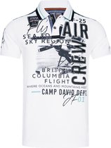 Camp David ® Polo met fotoprint en applicaties