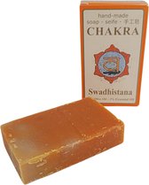 Zeep 2e Chakra Swadhistana - Met essentiële oliën: Sinaasappel - Kaneel - Handgemaakt - 70 Gram