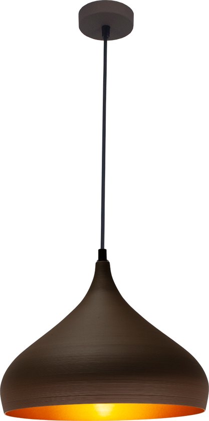 lont Parana rivier musical Sfeervolle hanglamp druppel zwart, koper, bruin 32 cm breed | bol.com