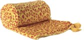 Plaid Luipaardprint - Flanel - 170x130cm - Geel Oranje