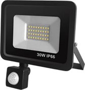 Dakta® Buitenverlichting met Sensor | LED Buiten Muur | Wandlamp met Bewegingsmelder | IP66 Waterdicht | Verstelbaar | Koel Wit 5500-7000 K | 30W | Zwart