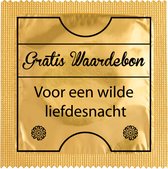 Condoom - gratis waardebon, voor een wilde liefdesnacht - 2 stuks - apart verpakt