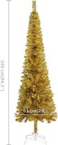 Huis en Tuin Depot Kerstboom Met Led'S Smal 240 Cm Goudkleurig
