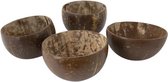 Cocnut Bowl Set4 Brown 20-25clpolished