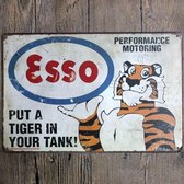 Retro Muur Decoratie uit Metaal Vintage Olie Sign 20x30cm 5655