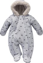 Pinokio - Skipak - Baby - Winteroverall - Grijs met auto's - Maat 74