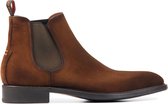 Greve Mannen Suède   Chelsea boots / Laarzen / Herenschoenen 4757 - Cognac - Maat 42