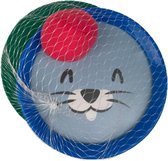Vangspel Kleefbal Spel - Blauw / Groen - Kunststof - 2 Klittenbandplaten + Bal - Catchball - Speelgoed