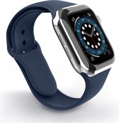 Swissten horlogeband geschikt voor Apple Watch - 42-44-45  mm - Siliconen bandje - Blauw
