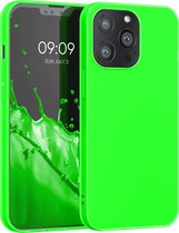 kwmobile telefoonhoesje geschikt voor Apple iPhone 13 Pro - Hoesje voor smartphone - Back cover in neon groen