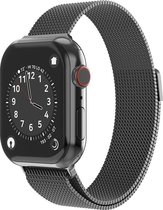 Swissten horlogeband geschikt voor Apple Watch - 38-40-41 mm - Mesh bandje - Zwart